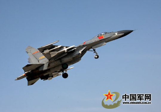 殲擊機“殲11”梯隊。本網(wǎng)記者　喬天富　攝