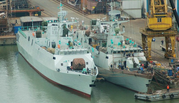 資料圖：中國(guó)已下水的兩艘056護(hù)衛(wèi)艦。