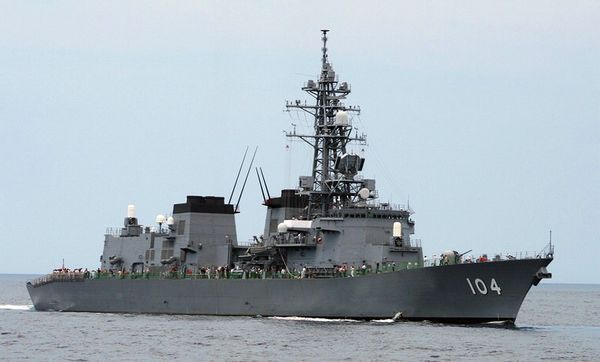 資料圖：日本自衛(wèi)隊霧雨號護衛(wèi)艦。