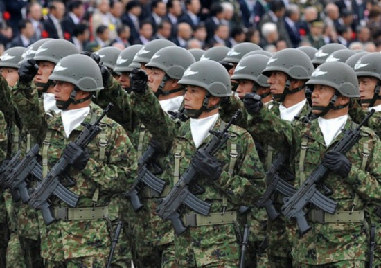 原文配圖：日本自衛(wèi)隊。