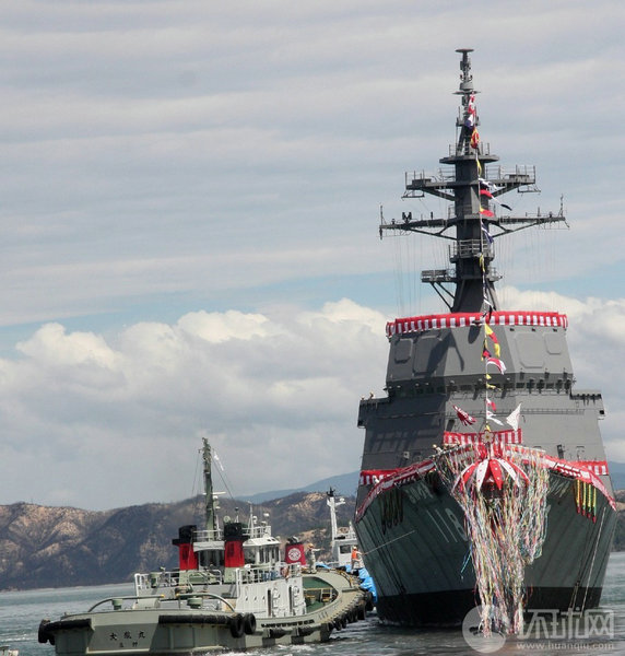 資料圖：日本海上自衛(wèi)隊冬月號驅(qū)逐艦。