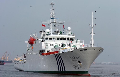 資料圖：海監(jiān)83艦是目前中國(guó)最先進(jìn)的海洋調(diào)查船。.